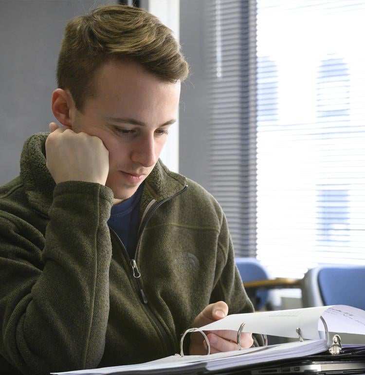 Student Studying for Finals